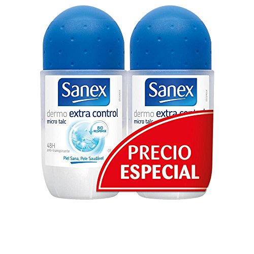 SANEX desodorante dermo extra control roll on 2 x 50 ml