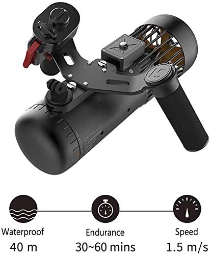 SANON Bajo el Agua Scooter Submarino de hélice, fácil de Transportar, Vespa Piscina de Buceo de Dos hélices Velocidad, Resistencia 30-60mins, Equipo de Deporte. WTZ012 (Color : 1 PC)
