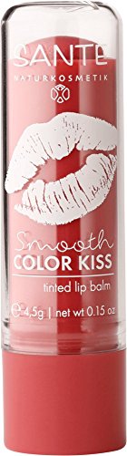 Sante Natural cosmético Smooth Color Kiss Bálsamo de labios, Toque de Color, Proporciona la humedad, 3 Pack (3 x 5 g)