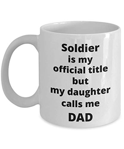 Sargento Papá Hija Taza de café Idea de regalo divertida para el Ejército Fuerza Aérea de la Marina Policía de Bomberos Suboficial NCO Promoción Día del Padre Cumpleaños