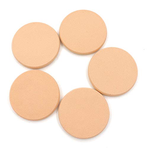 Schneespitze 2 piezas Esponjas para Maquillaje Soplo de polvos Esponja redondo belleza blender esponja facial Esponjas redondas de maquillaje profesional