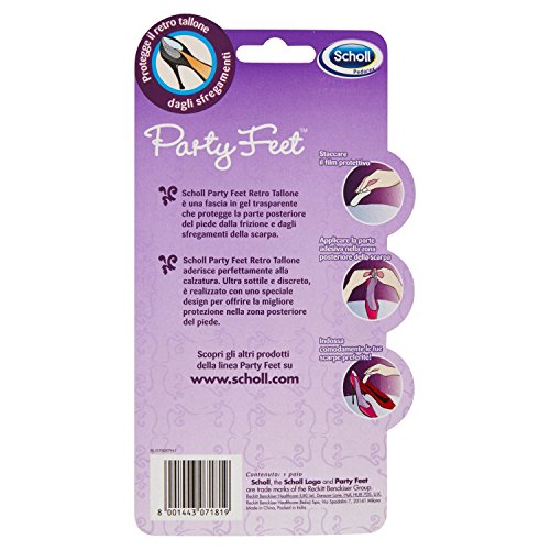 Scholl Party Feet - Serie retro, gel claro de talón – 1 par