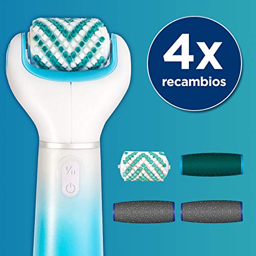 Scholl Velvet Smooth Lima Eléctrica Durezas Pies con Cabezal Exfoliante y 3 Recambios