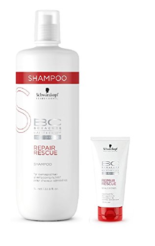 Schwarzkopf Bonacure Peptide Repair Rescue Shampoo 1000 ml y Sealed Ends 75 ml