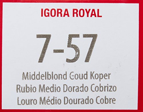 Schwarzkopf Igora Royal - Tinte Permanente, Tono 7-57 - 60 ml