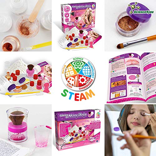 Science4you-Science4you – Fábrica de Maquillaje-Juguete Científico y Educativo, Multicolor, 8 Años (80002646)