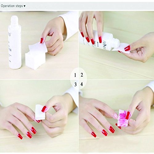 Scrox 325pcs Maquillaje Algodón Pad Nail Wipe Lint Free Professional Removedor Envolturas De Lámina Quita Gel Polish Fast Easy