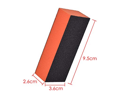 SCSpecial - 10 bloques de pulido de uñas de grano grueso – 3 caras de cuidado de uñas producto para moldear y alisar – uñas, salón acrílico herramienta de manicura