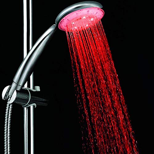 SCYDAO LED De Aniones Balneario De La Ducha Cabeza De Ducha De 7 Colores Pastel De Alcachofa De La Ducha De Agua Ligera A Presión - Ahorro De Control De Temperatura Colorido Ducha De Mano