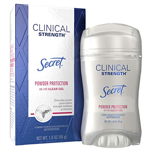 Secret Clinical Strength Clear Gel Women's Antiperspirant & Deodorant Powder Protection Scent 1.6 Ounce by Secret