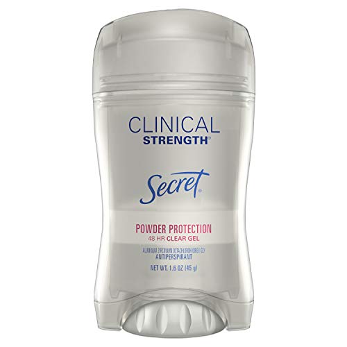 Secret Clinical Strength Clear Gel Women's Antiperspirant & Deodorant Powder Protection Scent 1.6 Ounce by Secret