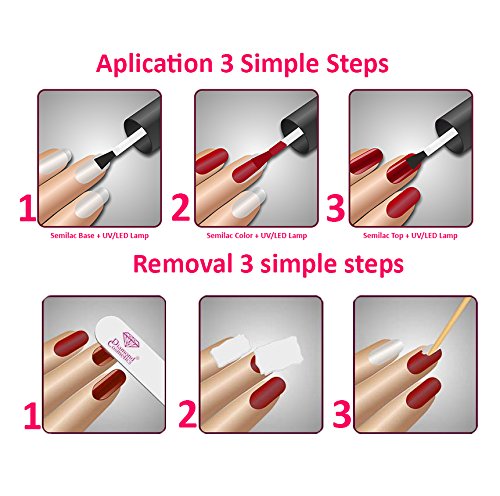 Semilac Esmalte de uñas híbrido UV, número 089, 7 ml, color negro ciruela