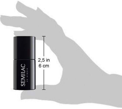 Semilac Esmalte de uñas híbrido UV, número 089, 7 ml, color negro ciruela