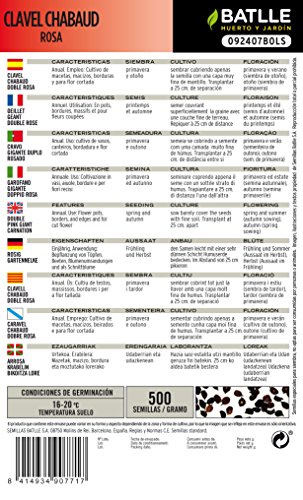 Semillas de Flores - Clavel Chabaud Doble rosa - Batlle