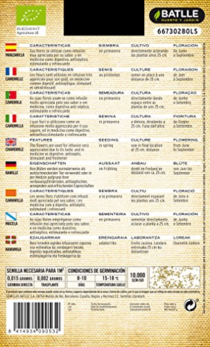 Semillas Ecológicas Aromáticas - Manzanilla Camomila - ECO - Batlle