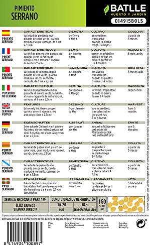 Semillas Hortícolas - Pimiento Serrano - Batlle
