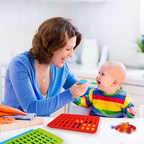 Senhai Caramelo de Silicona Moldes & Ice Cube bandejas, 3 Pack Pastilla de Goma Jelly moldes, moldes de Chocolate, jabón Moldes - Oso