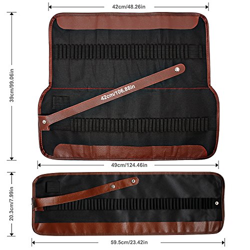 Senhai Lápices de Colores Organizador, 48 Ranura 72 Ranura + Lápiz Bolsa de Mano/Abrigo Enrollable Bolsa para la Escuela, la Oficina, Viajes (Sin lápices)