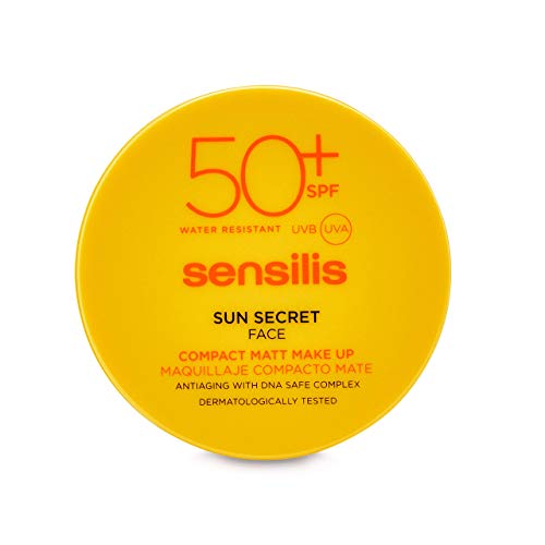 Sensilis Sun Secret - Maquillaje Compacto de Acabado Mate con SPF50+, Tono 01 Natural - 10 g
