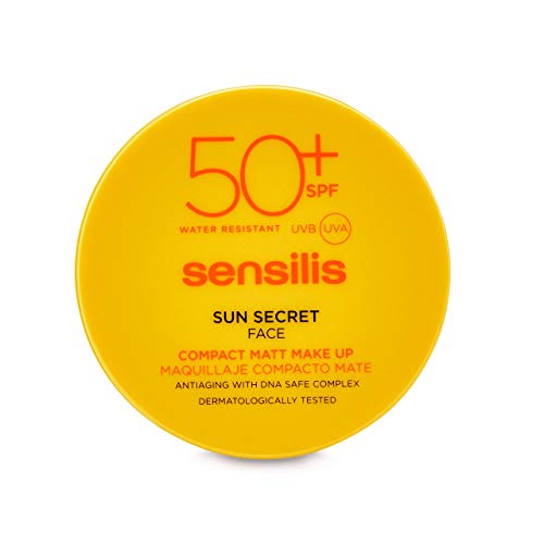 Sensilis Sun Secret - Maquillaje Compacto de Acabado Mate con SPF50+, Tono 01 Natural - 10 g