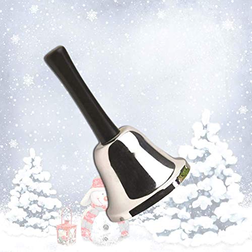 Sepikey Hand Bell Santa Silver Hand Bell Novedades Navidad Metal Accesorio de Vestuario