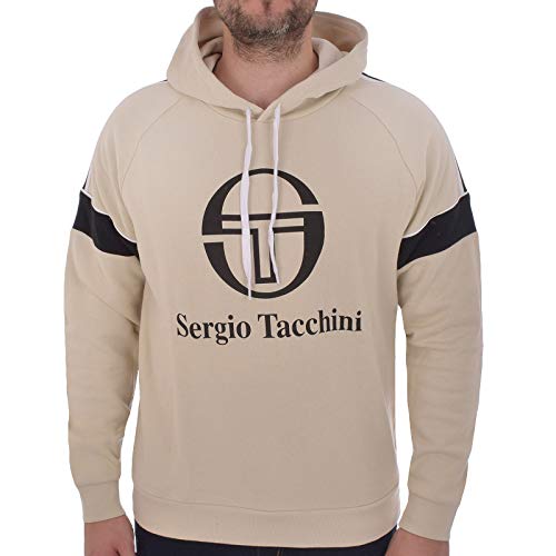 Sergio Tacchini - Sudadera con capucha para hombre, talla L, color crema