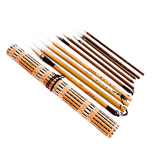 Serie de 10 pinceles de tinta profesional para la pintura y caligrafía de China