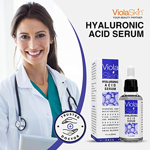 Sérum con ácido hialurónico para la cara y el cuello, antienvejecimiento, antiarrugas e hidratante-