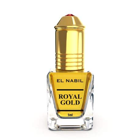 Set de 3 Almizcle Musc Royal Gold El Nabil 5ML Perfumes de Mujer Perfumes Hombre Attar Perfume Sin Alcohol 100% de Aceite Almizcle Oud Roll on NOTES: Jazmín Rosa Vainilla Almizcle Vainilla