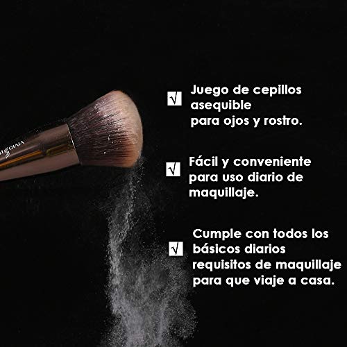 Set de Brochas de Maquillaje Profesional Herramientas Cosméticas Premium Bolsa de Viaje de Regalo Para Mujeres Niña 10 Piezas