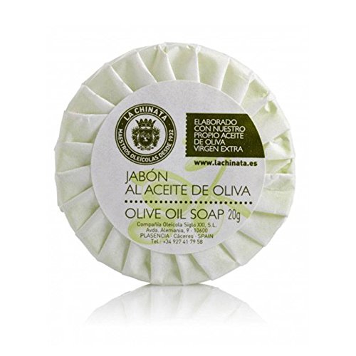 Set de cosméticos con pastilla de jabón al Aceite de Oliva y protector labial de"La Chinata" en bolsa de organza (Pack 24 ud)