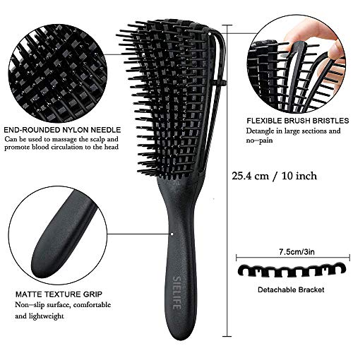 Set de Peine para Champú/Cepillo de Ducha, Cepillo Desenredante Peine de Cepillos para el Cabello Masajeador del cuero Cabelludo Cuidado del Cuero Cabelludo