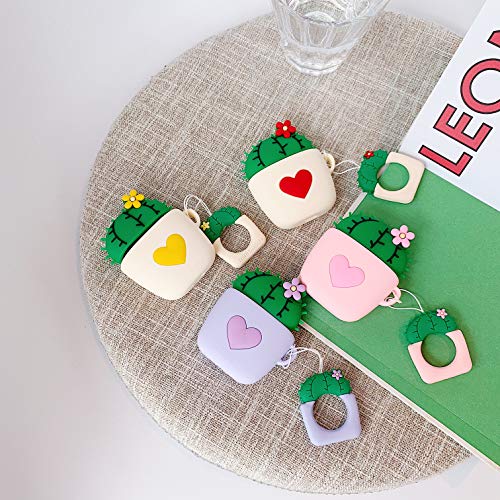 SevenPanda para Airpods 1 y 2 Estuche, Funda de Airpod de Silicona Suave de Dibujos Animados Divertidos 3D Lindos, Kawaii Fun Cool Catalyst Keychain Design Skin, Estuches de mosquetón Funda