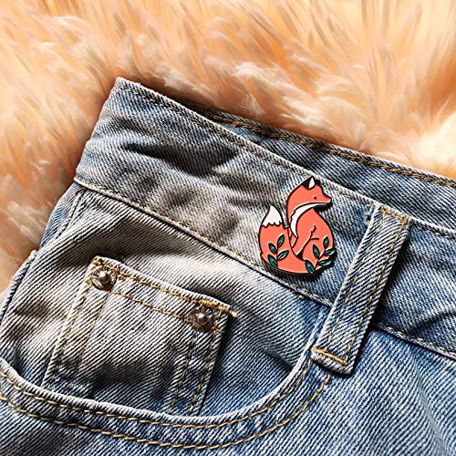 SFFSMD Conejo Elf Colección Bosque Esmalte Pernos de Dibujos Animados Animales broches Abeja Regalo Pin Pin de la Solapa Personalizado for Niños Niña (Color : Blanco)