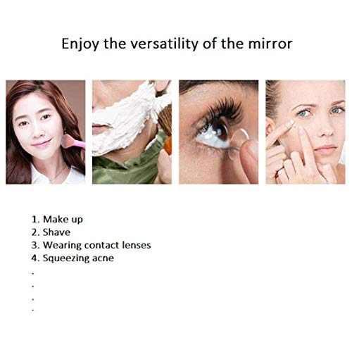 SGSG Espejo de Maquillaje Montado en la Pared Aumento 10X - Espejo de Maquillaje de Aumento de Doble Cara para baño, extensión de 8 Pulgadas para Maquillaje de Afeitar, Bronce frotado con Aceite