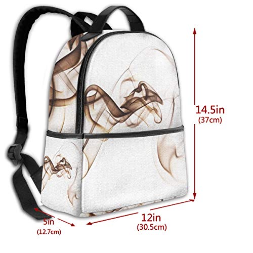 SGSKJ Mochila Tipo Casual Mochila Escolares Mochilas Escolar Estilo Impermeable para Viaje de Ordenador Portátil para Hombre Mujer Fragancia de Humo de Tabaco de Incienso