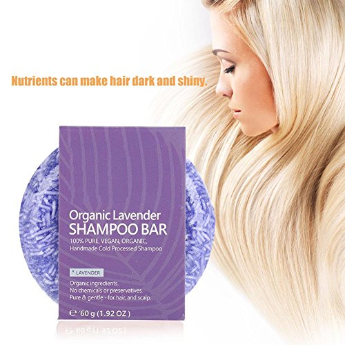 Shampoo, Jabón de Champú para el Cabello, Jengibre y Jazmín y Lavanda y Polygonum(lavanda)