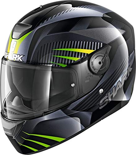 Shark D-SKWAL Mercurium KAG - Casco de moto (talla S), color negro y verde