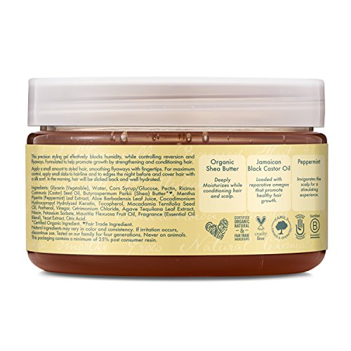 SheaMoisture Jamaican Black Castor Oil Strengthen, Grow & Restore Edge Treatment - acondicionadores (Grow & Restore Edge Treatment, Unisex, Profesional, Fortalecimiento, Glycerin (Vegetable), Water, Zea Mays (Corn) Bud/Seed Extract, Pectin, Ricinus Commun