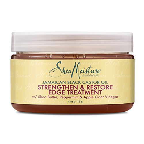 SheaMoisture Jamaican Black Castor Oil Strengthen, Grow & Restore Edge Treatment - acondicionadores (Grow & Restore Edge Treatment, Unisex, Profesional, Fortalecimiento, Glycerin (Vegetable), Water, Zea Mays (Corn) Bud/Seed Extract, Pectin, Ricinus Commun