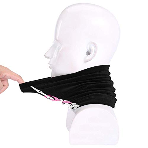 shenguang Breast Cancer Skeleton Middle Finger Ribbon Unisex Microfiber Neck Warmer Headwear Face Scarf Mask For Winter Cold Weather Mask Bandana Balaclava
