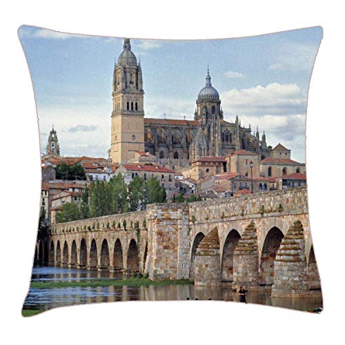 shenhaimojing Europa España Salamanca. The Roman Bridge Throw Pillow Cover 45x45cm Diseño de Dos Lados Funda de Almohada Impresa