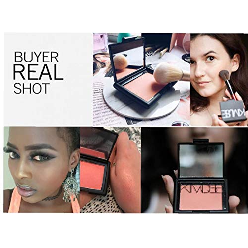 shentaotao Mate Blush Único Tono Minimalismo Maquillaje Blush Portátiles Cosméticos Faciales para Muchachas De Las Mujeres 1pc Suave Powder Blush Paleta De Larga Duración (Orgasm)