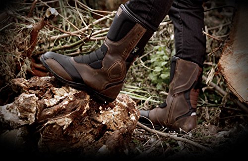 Shima Strada Vintage Hombre Retro Road Sport Botas de Piel Moto Botas (41 – 46), Color marrón