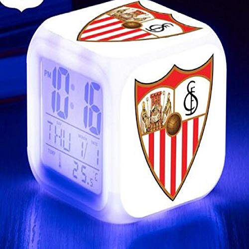 shiyueNB Toy Royal Club 7 Reloj Digital con Flash de Color LED Reloj Despertador La Liga Relojes de fútbol/Soccer Orden