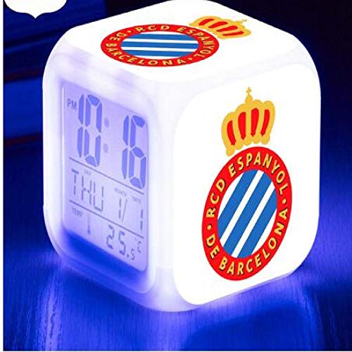 shiyueNB Toy Royal Club 7 Reloj Digital con Flash de Color LED Reloj Despertador La Liga Relojes de fútbol/Soccer Orden