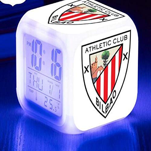 shiyueNB Toy Royal Club 7 Reloj Digital con Flash de Color LED Reloj Despertador La Liga Relojes de fútbol/Soccer Orden