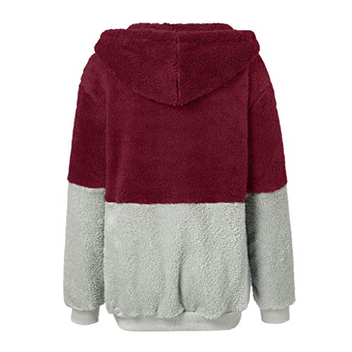 SHOBDW Liquidación Venta Mujer Sudadera con Capucha Suelta Tallas Grandes Jersey de Mujer Jersey otoño Invierno Manga Larga Remata Abrigo cálido (Small, R-Negro)