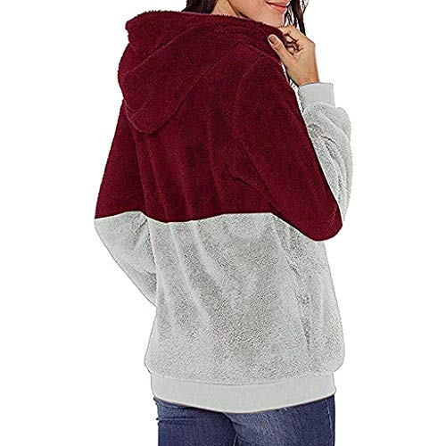 SHOBDW Liquidación Venta Mujer Sudadera con Capucha Suelta Tallas Grandes Jersey de Mujer Jersey otoño Invierno Manga Larga Remata Abrigo cálido (Small, R-Negro)