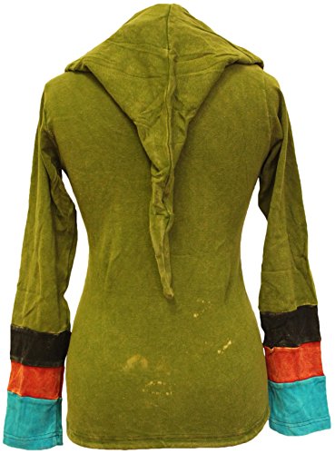 SHOPOHOLIC Fashion - Sudadera con capucha para mujer con bordado de flores